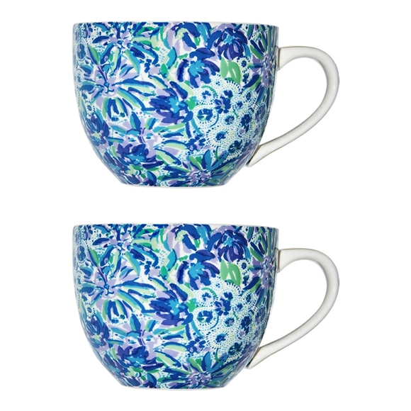 Lilly Pulitzer Ceramic Mugs (set of 2) - Picture 4 of 6